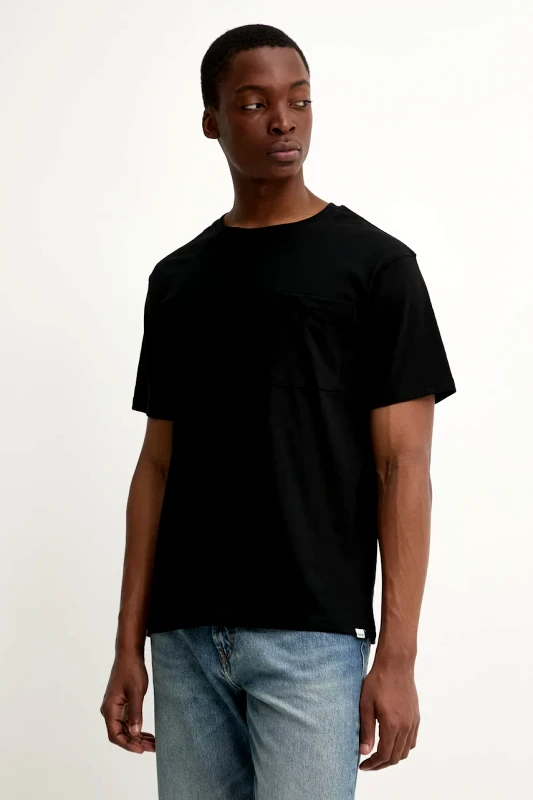 Solid Βαμβακερό μπλουζάκι Solid χρώμα: μαύρο