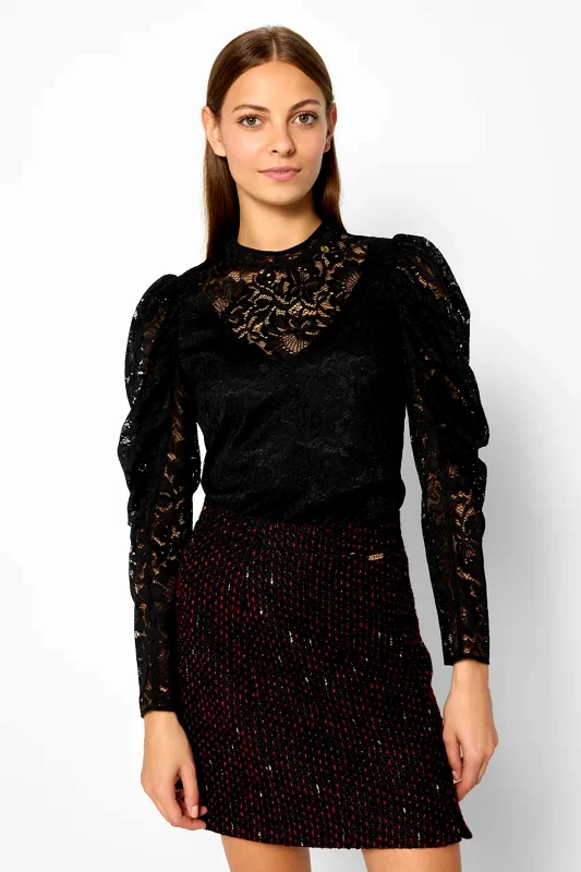 BIZUU Φούστα Bizuu MILLET χρώμα: μαύρο, SPODNICA MILLET_CZARNY_AW24