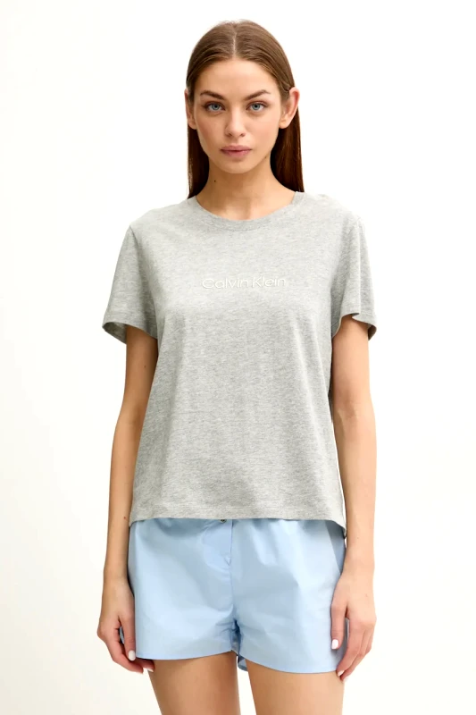 Calvin Klein Underwear Βαμβακερό lounge t-shirt Calvin Klein Underwear χρώμα: γκρι, 000QS7328E