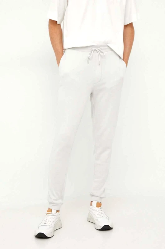 BOSS Orange Βαμβακερό παντελόνι BOSS BOSS CASUAL χρώμα: γκρι