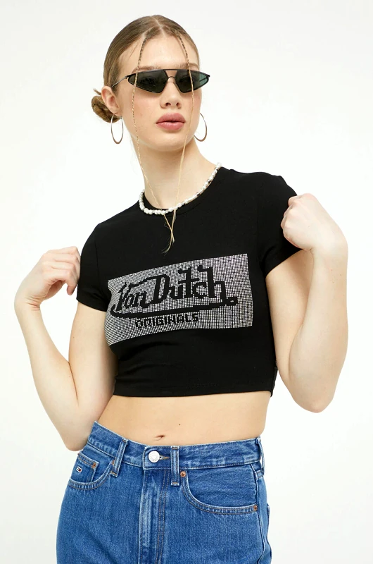 Von Dutch Μπλουζάκι Von Dutch χρώμα: μαύρο