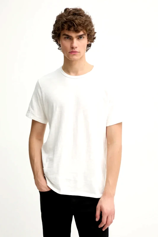 rag & bone Βαμβακερό μπλουζάκι Rag & Bone ανδρικό, χρώμα: άσπρο, M000T046G