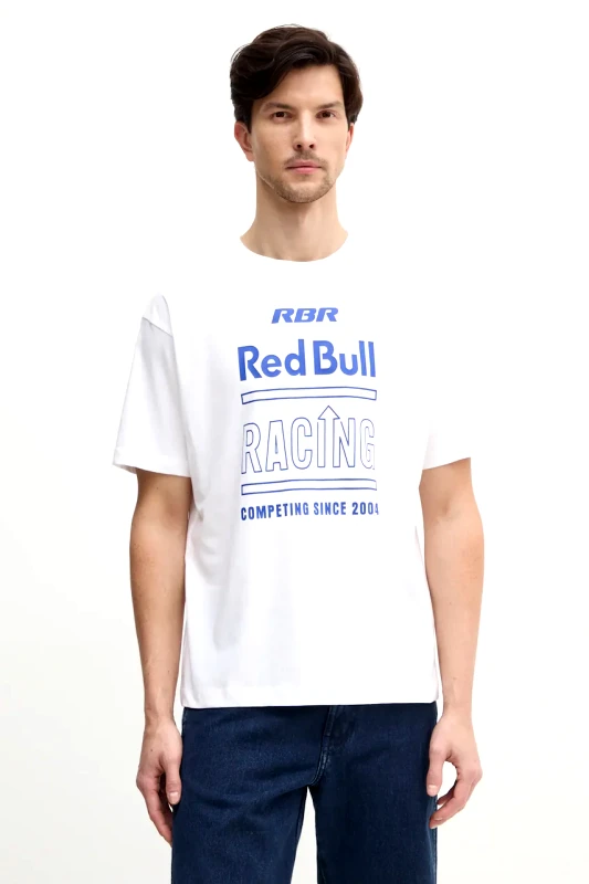 Red Bull Racing x Pepe Jeans Βαμβακερό μπλουζάκι Red Bull Racing x Pepe Jeans RACING HISTORY TEE ανδρικό, χρώμα: άσπρο, RM500020