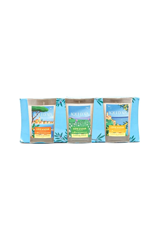 Aqui d'Aia Σετ με αρωματικά κεριά Aqui d'Aia Candles x Côte 3 x 75 g 3-pack χρώμα: πολύχρωμο