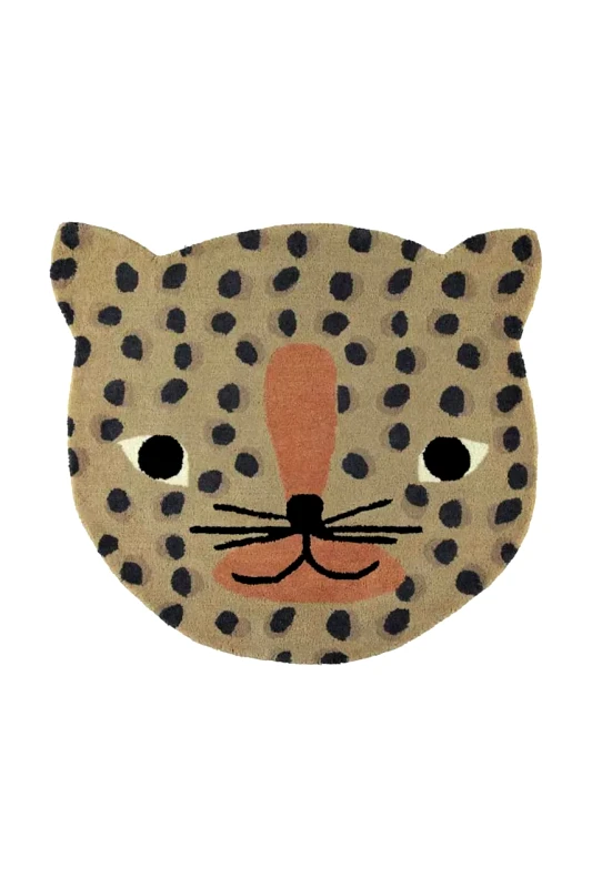 OYOY Μάλλινο χαλί OYOY Leopard χρώμα: πολύχρωμο