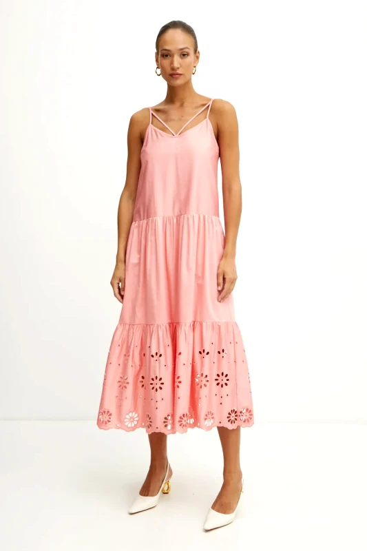 Fracomina Βαμβακερό φόρεμα Fracomina χρώμα: πορτοκαλί, FJ25SD3001W400E5