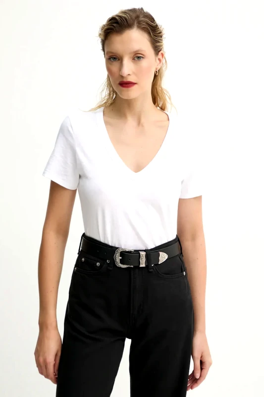 rag & bone Βαμβακερό μπλουζάκι Rag & Bone γυναικείο, χρώμα: άσπρο, W272C34CH