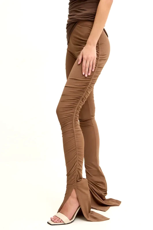 Rick Owens Lilies Παντελόνι Rick Owens Lilies χρώμα: καφέ, LI02D5335CVI