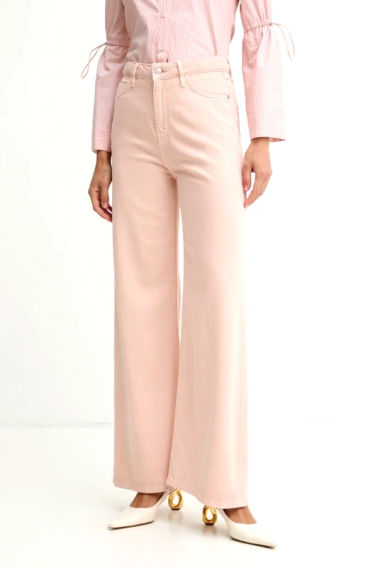 Guess Τζιν παντελόνι Guess BELLFLOWER χρώμα: ροζ, W5RA82 WFD53