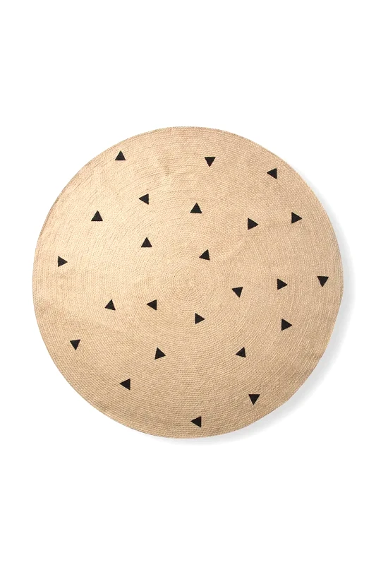 Ferm Living Χαλί ferm LIVING Black Triangles L χρώμα: μπεζ