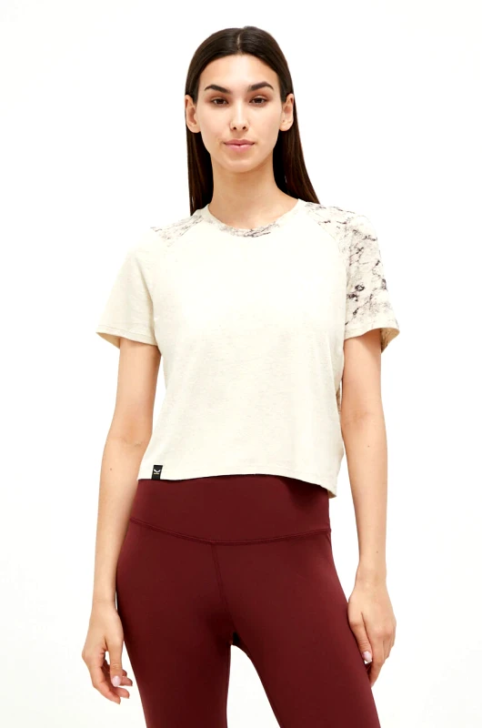 Salewa Αθλητικό μπλουζάκι Salewa Lavaredo Hemp χρώμα: μπεζ