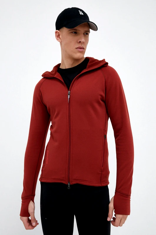 Houdini Αθλητική μπλούζα Houdini Power χρώμα: κόκκινο, με κουκούλα