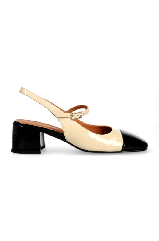 Jonak Δερμάτινες γόβες Jonak DOUMY VERNIS χρώμα: μπεζ, 3400169