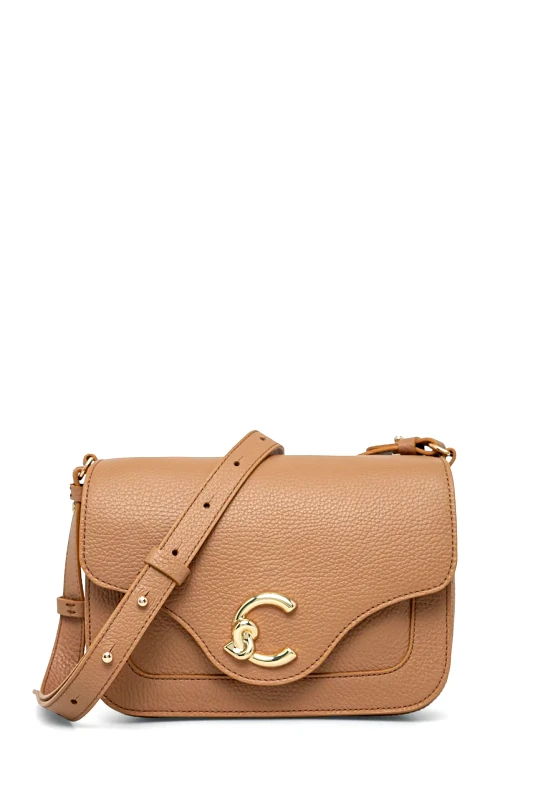 Coccinelle Δερμάτινη τσάντα Coccinelle χρώμα: μπεζ, E1 SSL 15 01 01