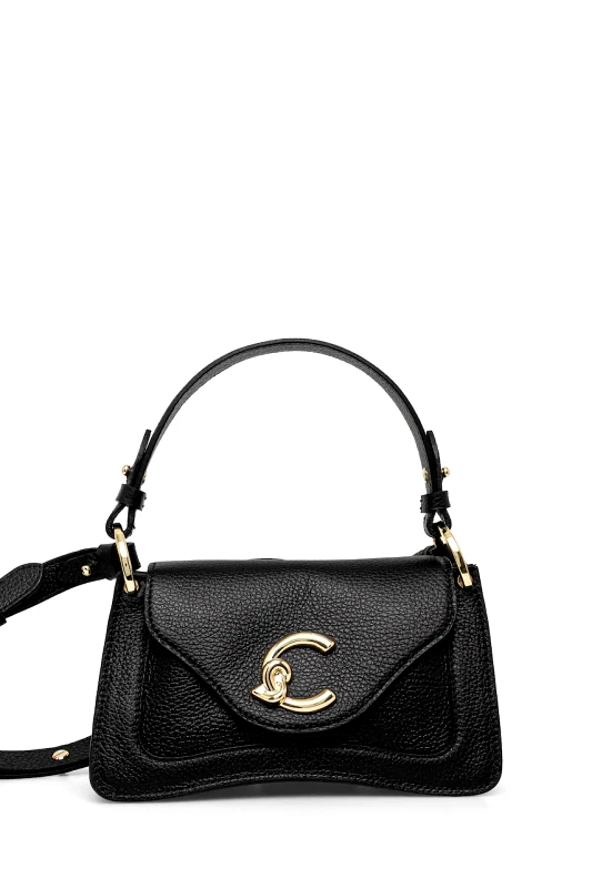 Coccinelle Δερμάτινη τσάντα Coccinelle χρώμα: μαύρο, E1 SSL 18 04 01