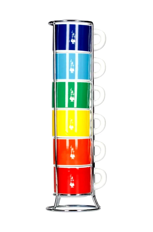 Bialetti Σετ φλιτζάνια εσπρέσο με βάση Bialetti Color 6-pack