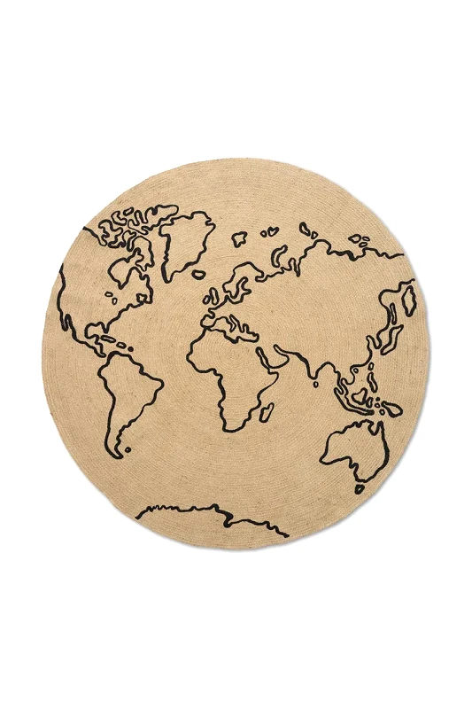 Ferm Living Χαλί ferm LIVING World L χρώμα: μπεζ