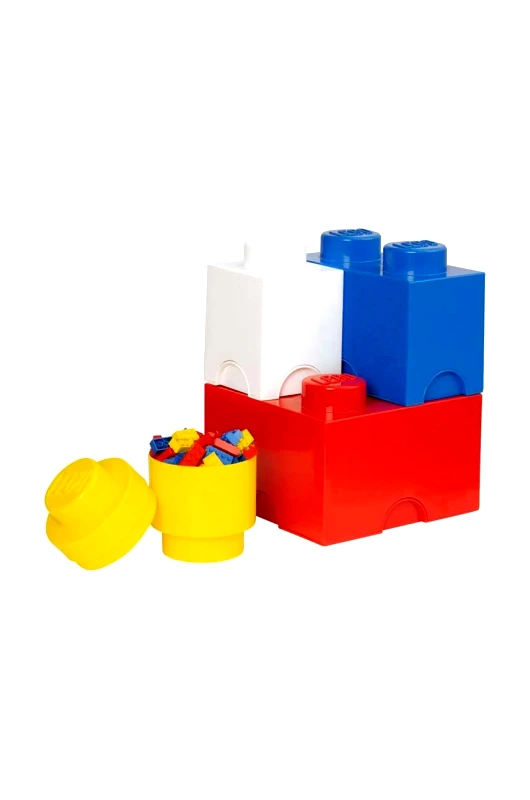 Lego Σετ δοχείων αποθήκευσης με καπάκι Lego 4-pack