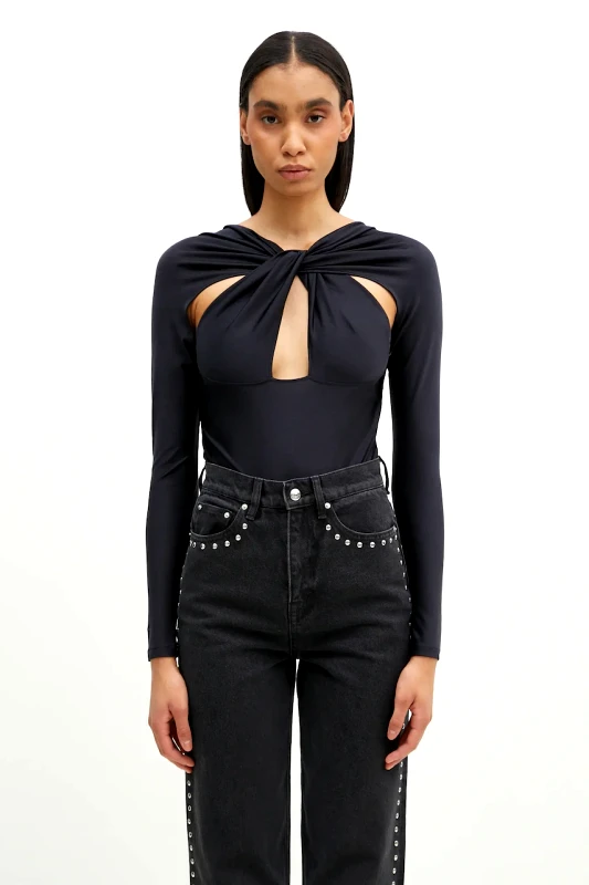 coperni Κορμάκι Coperni Twisted Cut-Out Jersey Bodysuit