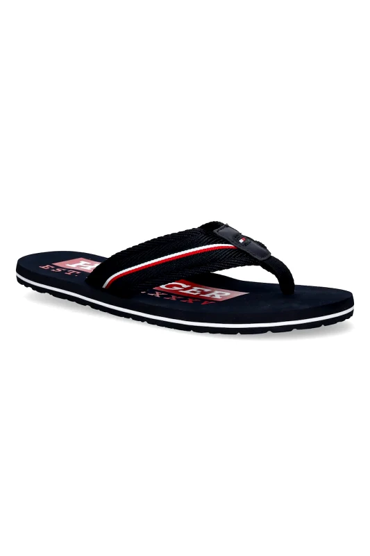 Tommy Hilfiger Σαγιονάρες Tommy Hilfiger CORPORATE HILFIGER BEACH SANDAL χρώμα: ναυτικό μπλε, FM0FM05436