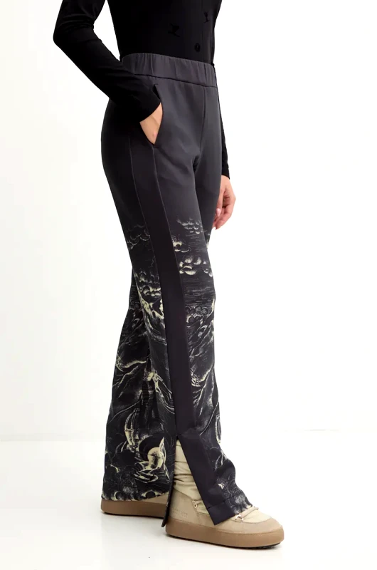 Sportalm Παντελόνι Sportalm Columbus Print χρώμα: μαύρο, 1826506665