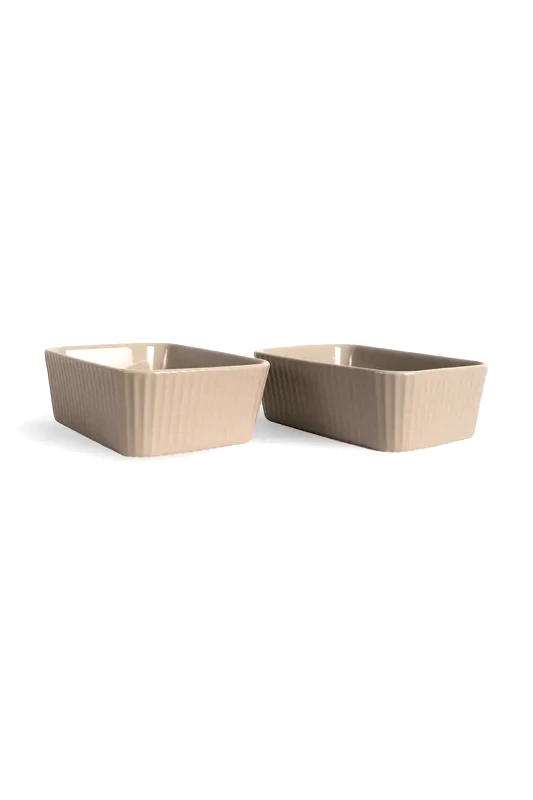 Sagaform Πυρίμαχο πιάτο Sagaform Flora 2-pack χρώμα: μπεζ