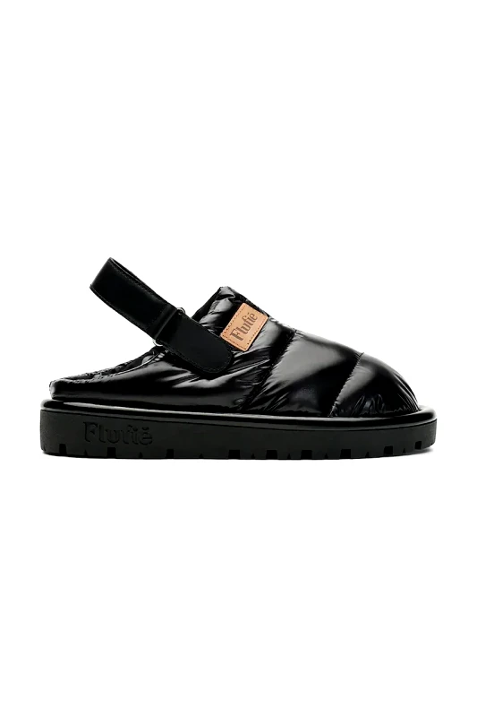 Flufie Παντόφλες Flufie Jet Black χρώμα: μαύρο, CLG5003