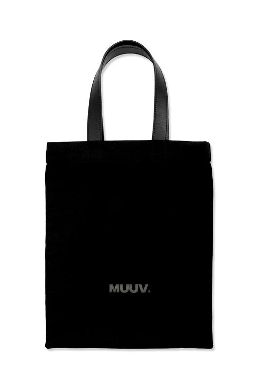 Muuv. Βαμβακερή τσάντα MUUV. ICONE χρώμα: μαύρο