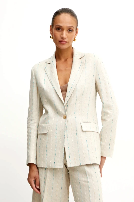 Fracomina Σακάκι Fracomina χρώμα: μπεζ, FS25SJ3005W788N8