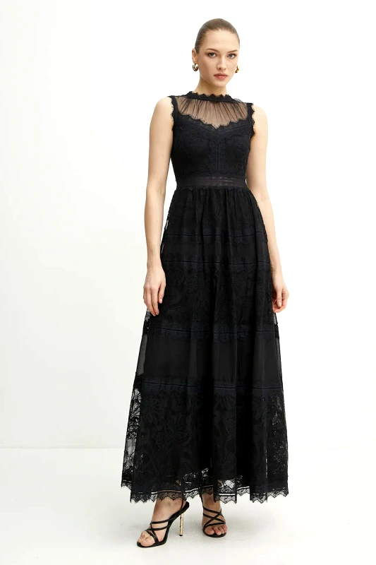 Ermanno Scervino Φόρεμα Ermanno Scervino χρώμα: μαύρο, 56TQ041ER0