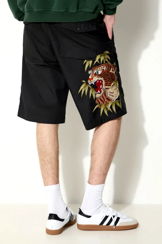 Maharishi Σορτς Maharishi Maha Tiger Loose Snoshorts χρώμα: μαύρο, 5099.BLACK