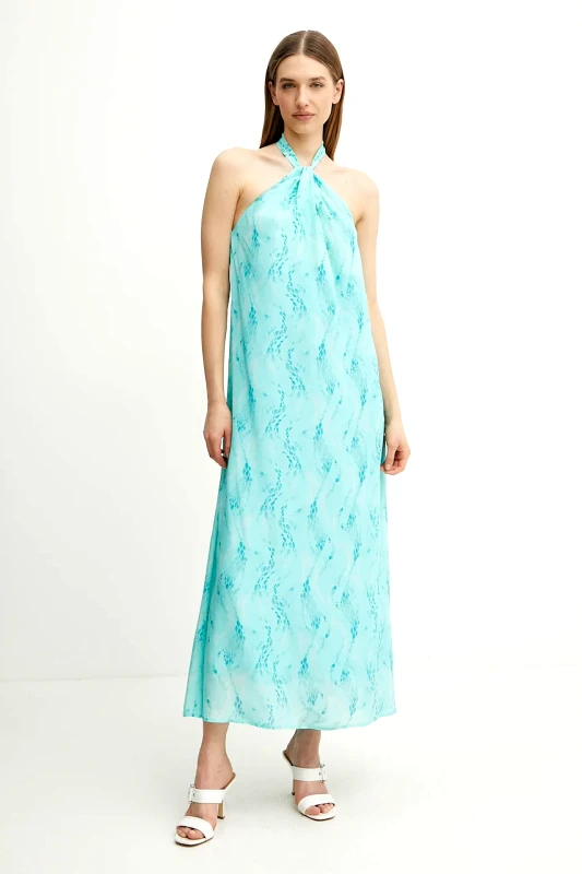 Fracomina Φόρεμα Fracomina χρώμα: τιρκουάζ, FS25SD3006W422J3