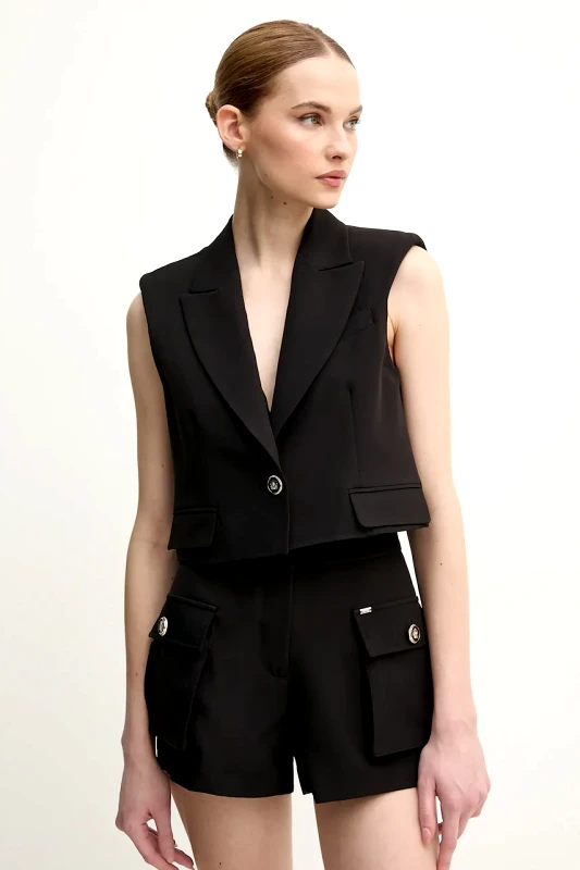 Gaudi Γιλέκο Gaudi χρώμα: μαύρο, 511FD35015