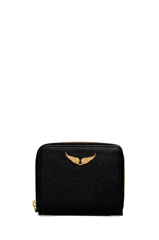Zadig&Voltaire Δερμάτινο πορτοφόλι ZADIG&VOLTAIRE γυναικείο, χρώμα: μαύρο, LWSG00004