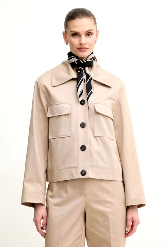 Pedro del Hierro Βαμβακερό μπουφάν Pedro del Hierro χρώμα: μπεζ, 6759164