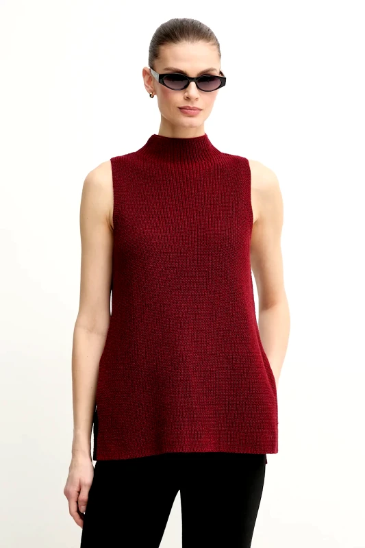 Pedro del Hierro Γιλέκο Pedro del Hierro χρώμα: μπορντό, 5509062