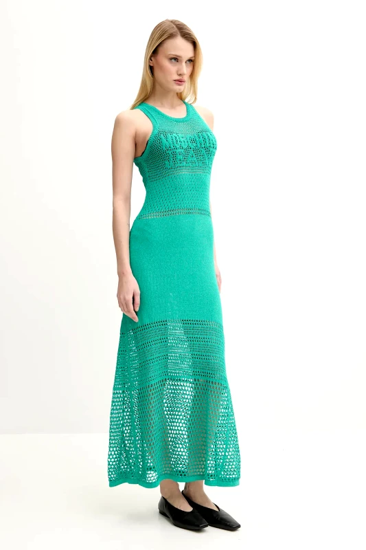 Moschino Jeans Φόρεμα Moschino Jeans χρώμα: πράσινο, 0481 3701