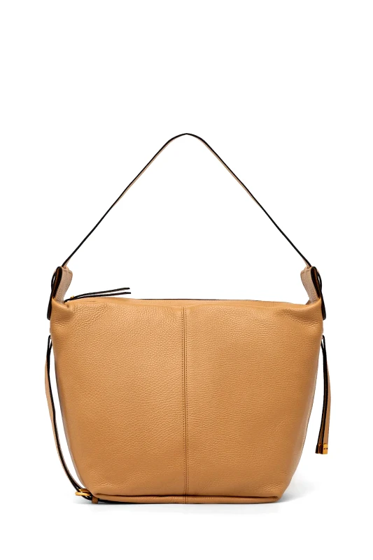 Gianni Chiarini Δερμάτινη τσάντα Gianni Chiarini GUIA χρώμα: μπεζ, ZN 11340/COMM GRN