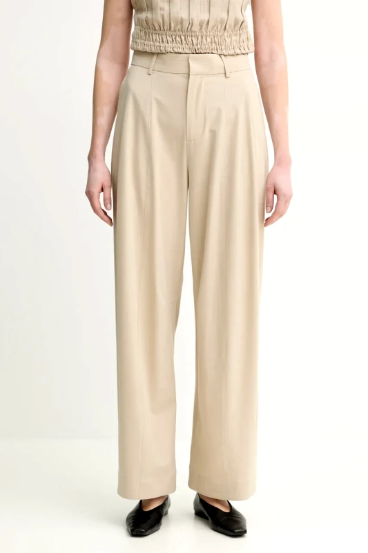 Isabelle Blanche Παντελόνι ISABELLE BLANCHE χρώμα: μπεζ, IS25SS-P024-T003
