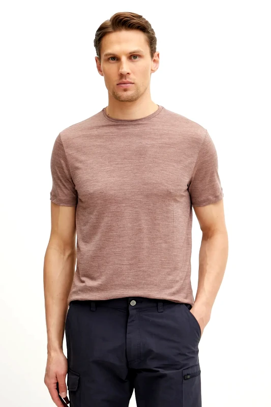 Icebreaker Αθλητικό μπλουζάκι Icebreaker Merino Blend 125 Cool-Lite Sphere χρώμα: καφέ, IB0A56ZM0BW1