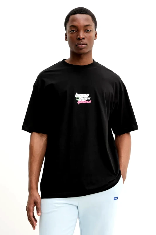 HUGO Blue Βαμβακερό μπλουζάκι Hugo Blue ανδρικό, χρώμα: μαύρο, 50536122