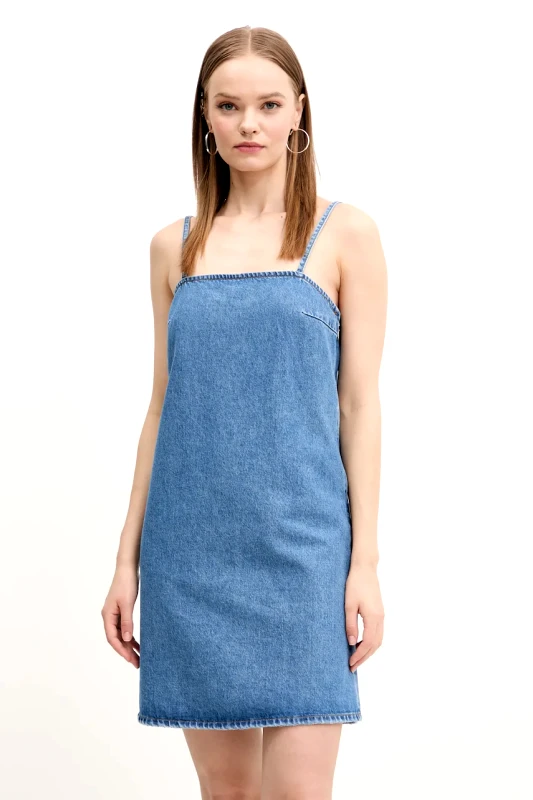 HUGO Blue Βαμβακερό φόρεμα Hugo Blue