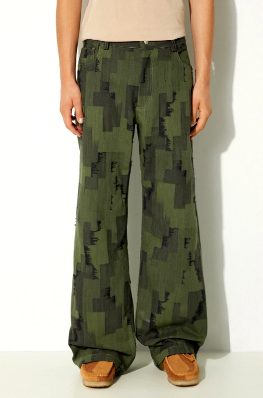 Marcelo Burlon Τζιν παντελόνι Marcelo Burlon AOP Cross Wide Pants CMCA187F24FAB0025810