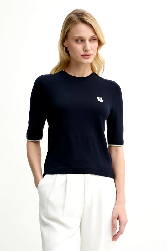 BA&SH Μάλλινο πουλόβερ BA&SH JUMPER γυναικείο, χρώμα: ναυτικό μπλε, 1E25BREN