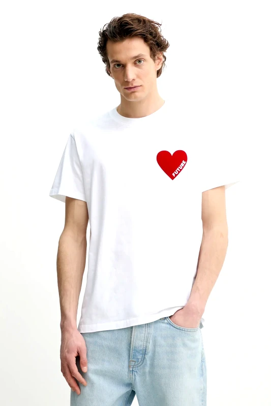 From Future Βαμβακερό μπλουζάκι FROM FUTURE ανδρικό, χρώμα: άσπρο, MTS00830