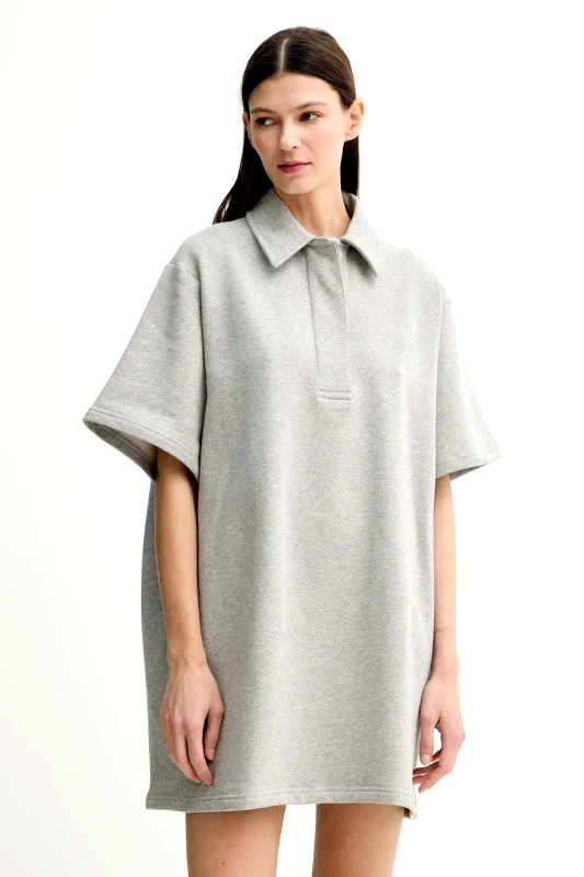 Stand Studio Βαμβακερό φόρεμα Stand Studio Kennedi χρώμα: γκρι, 66457-8505