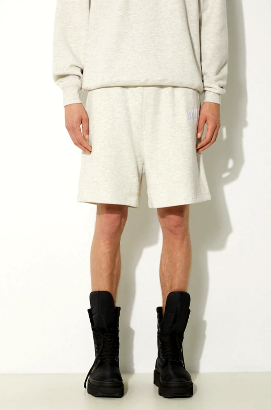 Awake NY Βαμβακερό σορτσάκι Awake NY Awake Sweatshort χρώμα: γκρι, SP24-PA006