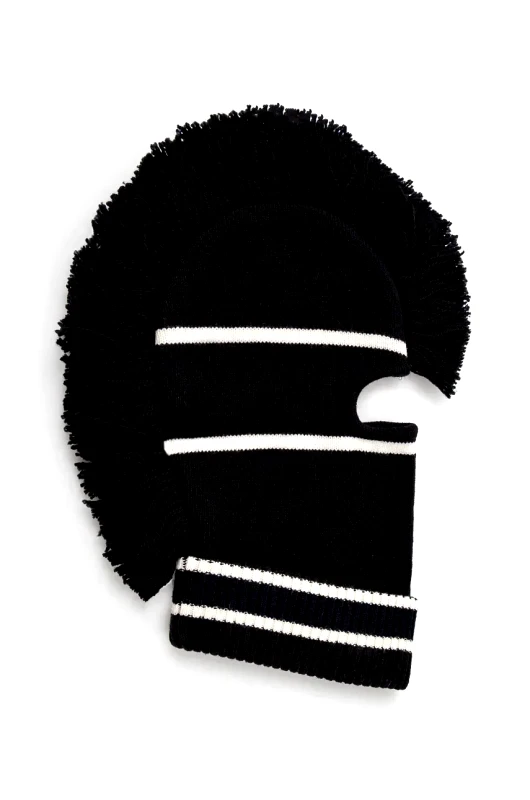 Ambush Μπαλακλάβα λαιμού AMBUSH Fringe Knit Balaclava χρώμα: μαύρο, BMLC001F24KNI0011031