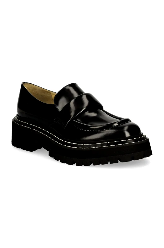Proenza Schouler Δερμάτινα μοκασίνια Proenza Schouler Lug Sole χρώμα: μαύρο, PS43101A