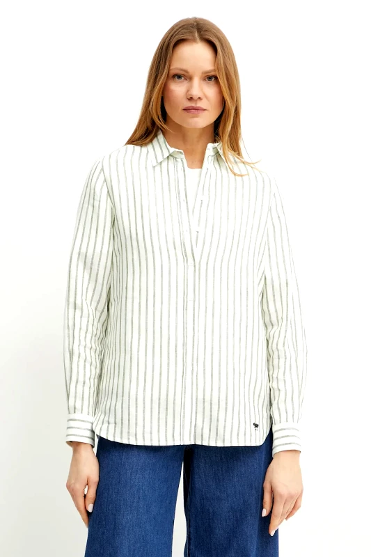 Weekend Max Mara Πουκάμισο από λινό Weekend Max Mara χρώμα: άσπρο, 2515111052600